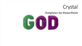  Presentation with god - Cool new PPT layouts with b lue - letter magnets god isolated backdrop and a  colored foreground