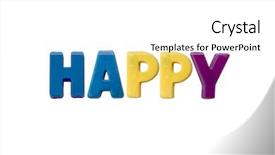  Presentation with letter - Colorful presentation theme enhanced with b lue - letter magnets happy isolated backdrop and a  colored foreground