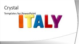  Presentation with colourful letter - Slide deck featuring b lue - letter magnets italy isolated background and a white colored foreground