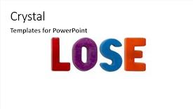  Presentation with weight loss lose text - Slides enhanced with b lue - letter magnets lose isolated background and a  colored foreground