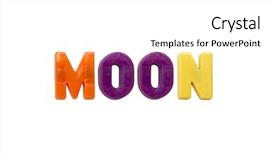  Presentation with pauls letter to romans - Beautiful slide set featuring b lue - letter magnets moon isolated backdrop and a  colored foreground