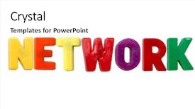  Presentation with network - PPT theme enhanced with b lue - letter magnets network isolated background and a  colored foreground