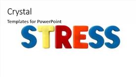  Presentation with stress - Slide deck enhanced with b lue - letter magnets stress isolated background and a  colored foreground