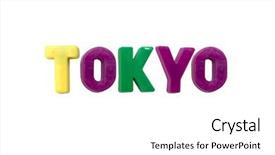  Presentation with tokyo - PPT theme enhanced with b lue - letter magnets tokyo isolated background and a  colored foreground