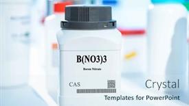  Presentation with laboratory chemical white - PPT theme with b-no3-3-boron-nitrate background and a sky blue colored foreground