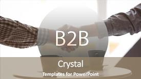  Presentation with people - Beautiful PPT layouts featuring b2b business to business concept backdrop and a coral colored foreground