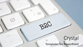  Presentation with b2c - Beautiful slides featuring b2c written on a keyboard backdrop and a sky blue colored foreground