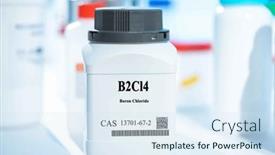  Presentation with packaging - Presentation design consisting of b2cl4-boron-chloride-cas-13701 background and a sky blue colored foreground