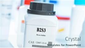  Presentation with packaging plastic - Theme featuring b2s3-boron-sulfide-cas-12007 background and a sky blue colored foreground