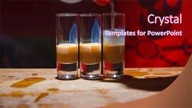  Presentation with cocktail bar - PPT layouts having b52 - alcohol drink on bar cocktail background and a  colored foreground