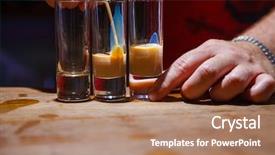  Presentation with cocktail bar - Amazing PPT theme having b52 - alcohol drink on bar cocktail backdrop and a  colored foreground