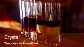  Presentation with cocktail bar - PPT theme enhanced with b52 - alcohol drink on bar cocktail background and a  colored foreground