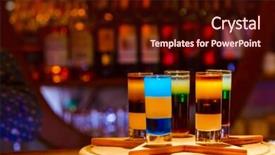  Presentation with cocktail bar - Theme featuring b52 - colorful alcohol shot drinks background and a  colored foreground