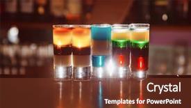  Presentation with alcohol energy drinks - Colorful PPT layouts enhanced with b52 - colorful alcohol shot drinks backdrop and a  colored foreground