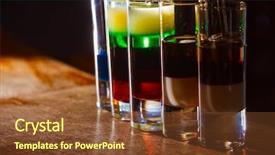  Presentation with cocktail bar - Amazing slides having b52 - colorful alcohol shot drinks backdrop and a  colored foreground