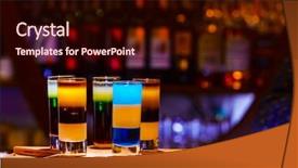  Presentation with alcohol energy drinks - Colorful slide deck enhanced with b52 - colorful alcohol shot drinks backdrop and a  colored foreground