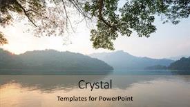  Presentation with vietnam - Presentation consisting of ba be national park vietnam background and a coral colored foreground