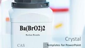  Presentation with laboratory chemical white - PPT theme with ba-bro2-2-barium-bromite background and a sky blue colored foreground