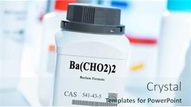  Presentation with laboratory chemical white - Presentation theme featuring ba-cho2-2-barium-formate background and a sky blue colored foreground