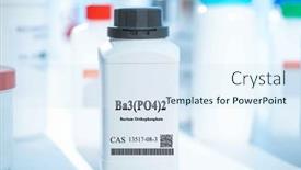  Presentation with chemical plastic - Slide set consisting of ba3-po4-2-barium-orthophosphate background and a sky blue colored foreground