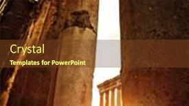  Presentation with roman ruins - Slide set featuring baalbeck-ruins-in-bright-orange background and a tawny brown colored foreground