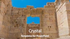  Presentation with middle east - Beautiful PPT theme featuring baalbek in beeka valley lebanon backdrop and a tawny brown colored foreground