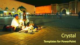  Presentation with traffic - Beautiful presentation theme featuring bab el mansour meknes morocco backdrop and a tawny brown colored foreground