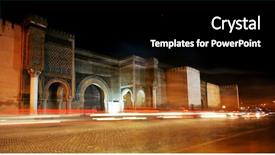  Presentation with traffic - Slide deck consisting of bab el mansour meknes morocco background and a black colored foreground