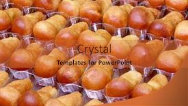  Presentation with liqueur - Beautiful PPT theme featuring baba-pasties-typical-small-sweet backdrop and a red colored foreground