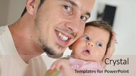  Presentation with cute - PPT theme with babbies - indoor portrait with happy young background and a coral colored foreground
