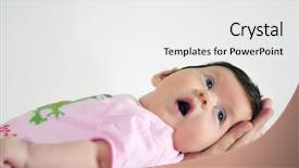  Presentation with happy kids at indoor playground - Beautiful presentation theme featuring babbies - indoor portrait with happy young backdrop and a white colored foreground