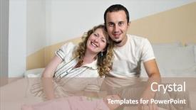  Presentation with happy kids at indoor playground - PPT theme having babbies - indoor portrait with happy young background and a coral colored foreground