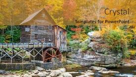  Presentation with virginia - Audience pleasing slides consisting of babcock-state-park-west-virginia backdrop and a gold colored foreground