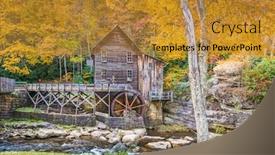  Presentation with virginia - Cool new PPT theme with babcock-state-park-west-virginia backdrop and a gold colored foreground