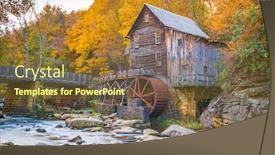  Presentation with virginia - Slide deck featuring babcock-state-park-west-virginia background and a tawny brown colored foreground