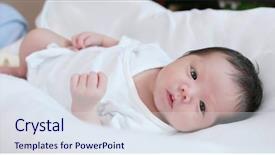  Presentation with cute baby - Audience pleasing slide deck consisting of babe - cute little baby backdrop and a sky blue colored foreground