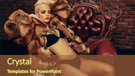  Presentation with luxury lifestyle - Colorful presentation enhanced with babe - portrait of a beautiful woman backdrop and a tawny brown colored foreground