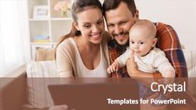  Presentation with parents - Colorful PPT theme enhanced with parents babies - family parenthood and people concept backdrop and a tawny brown colored foreground