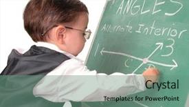  Presentation with chalkboard - Beautiful PPT layouts featuring babies genius - adorable child prodigy at chalkboard backdrop and a seafoam green colored foreground