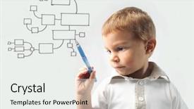  Presentation with graphic - Amazing slide deck having babies genius - child drawing business graphic backdrop and a sky blue colored foreground