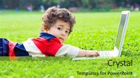  Presentation with cute baby - Colorful slides enhanced with babies genius - cute baby boy playing backdrop and a  colored foreground