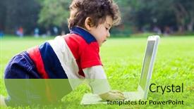  Presentation with cute baby - Slides featuring babies genius - cute baby boy playing background and a  colored foreground