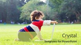  Presentation with 2nd birthday for baby boy - Theme consisting of babies genius - cute baby boy playing background and a  colored foreground