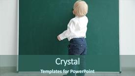  Presentation with future classroom - Slide set with babies genius - cute little boy writing background and a  colored foreground