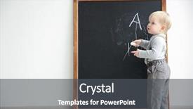  Presentation with future classroom - Presentation design enhanced with babies genius - cute little boy writing background and a dark gray colored foreground