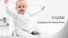  Presentation with baby - Audience pleasing slides consisting of babies genius - little baby playing with two backdrop and a white colored foreground