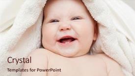  Presentation with quilt - Slide deck having babies good - beautiful smiling baby wrapped background and a lemonade colored foreground