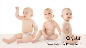  Presentation with baby - Theme enhanced with baby - childhood concept cute babies background and a lemonade colored foreground