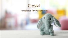  Presentation with baby toy - Audience pleasing slide deck consisting of baby - cute toy and blurred interior backdrop and a cream colored foreground