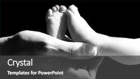  Presentation with newborn baby - Amazing PPT layouts having parent holding a newborn baby' backdrop and a dark gray colored foreground